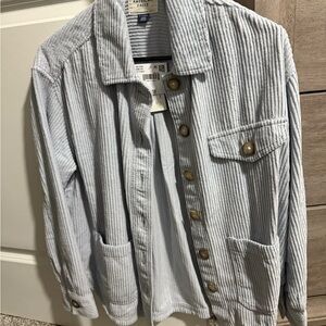 American Eagle Blue Striped Jacket